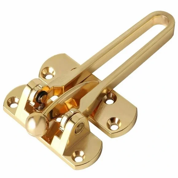 Source Unknown Gold Door Security Latch - Picture 4 of 5
